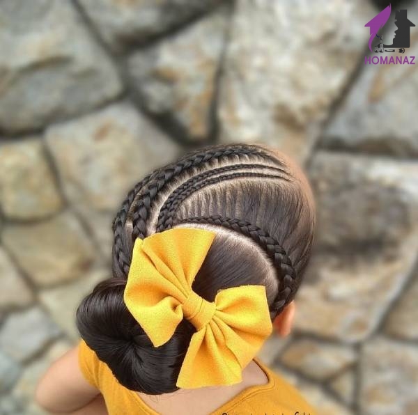 بافت موی مکزیکی بچگانه با تزئین پاپیون