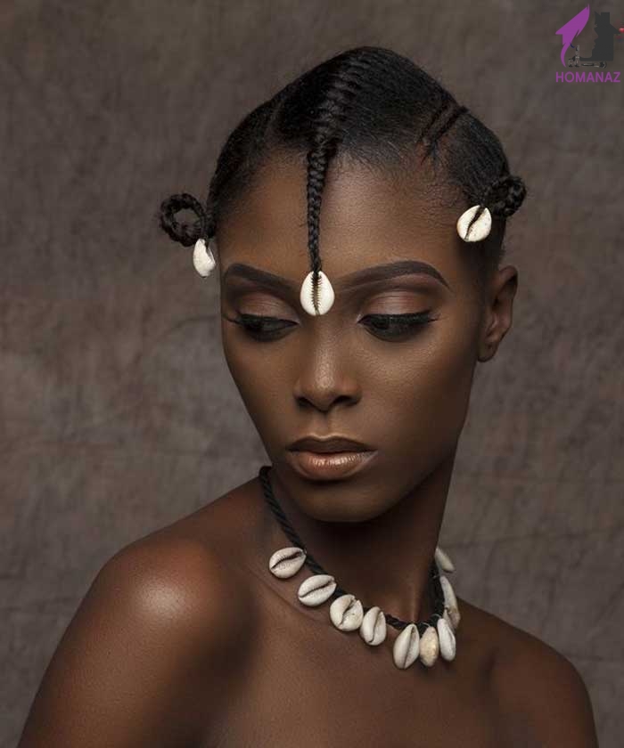 بافت مو جدید آفریقایی با تزئینات خاص