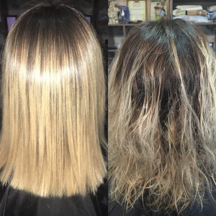 قبل و بعد کراتینه مو